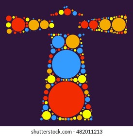 lighthouse shape vector design by color point
