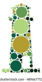 lighthouse shape vector design by color point
