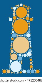 lighthouse shape vector design by color point
