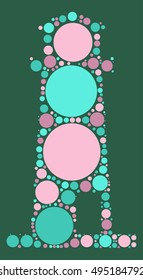 lighthouse shape vector design by color point

