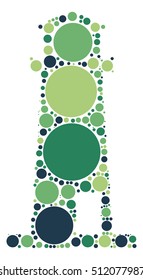lighthouse shape vector design by color point
