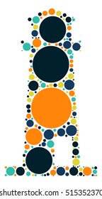 lighthouse shape vector design by color point
