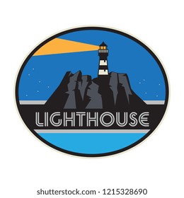 Lighthouse sign or symbol. Lighthouse design . Vector illustration