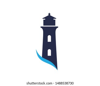 Lighthouse Silhouette Logp Design Concept