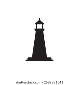 Silueta de faro mínima.
Vector minimalista Lighthouse Silhouette.
Diseño plano de la silueta del faro mínimo.
Vector negro de la silueta del faro costero.