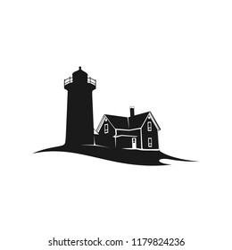 Lighthouse silhouette vector art