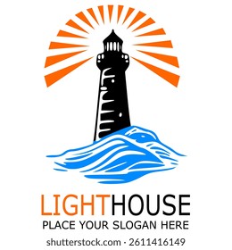 lighthouse silhouette vector a illustration