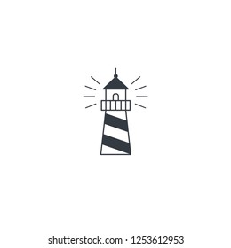 Lighthouse simple icon monochrome