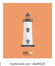 lighthouse simple illustration