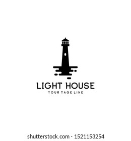 lighthouse simple logo design inspiration vintage vector