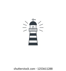 Lighthouse simple logo vector