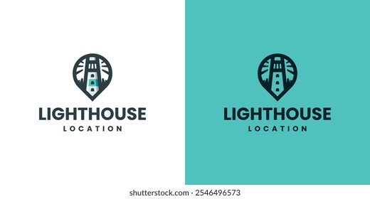 lighthouse spot vector logo design