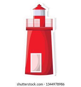 lighthouse sticker vector