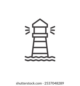 Ícone de traçado de FAROL em preto