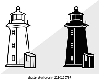 Lighthouse SVG Printable Vector Illustration svg