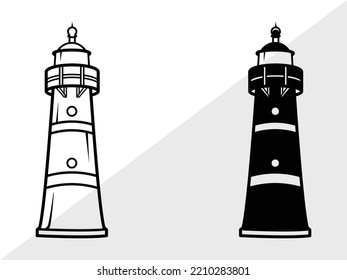 Lighthouse SVG Printable Vector Illustration svg