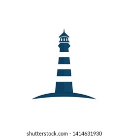 Lighthouse symbol vector. Lighthouse logo template