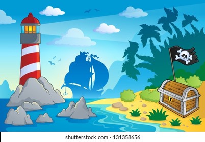 Lighthouse theme image 2 - eps10 vector illustration.