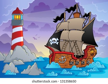 Lighthouse theme image 3 - eps10 vector illustration.