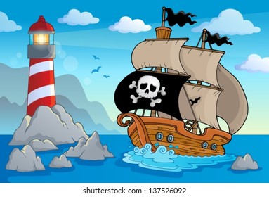 Lighthouse theme image 5 - eps10 vector illustration.