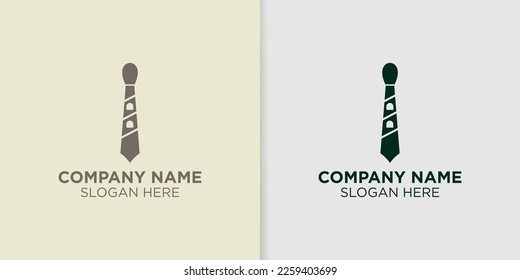 lighthouse and tie logo vector, business logo inspiration