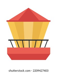Lighthouse top icon. Vector illustration