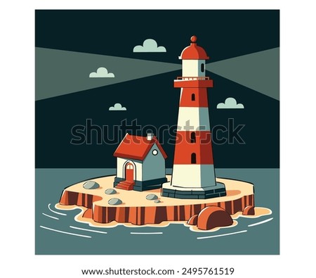 A lighthouse is a tower, building, or other type of physical structure designed to emit light from a system of lamps and lenses and to serve as a beacon for navigational aid