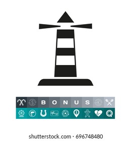 Lighthouse tower icon
