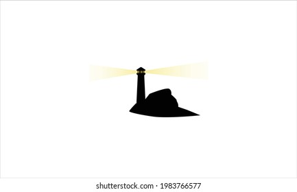 Lighthouse tower  Logo Icon Design Vector illustration
