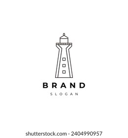 Diseño del icono de la torre del faro