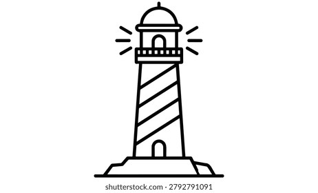 Lighthouse tower navigation aid structure