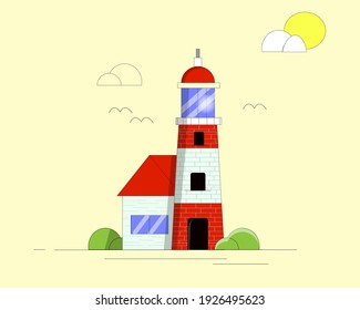 Lighthouse is a tower or other sructure containing a beacon light to warn or guide ships at sea.