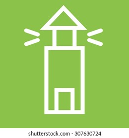 Lighthouse, tower, signal icon vector image. Can also be used for summer, recreation and fun. Suitable for use on mobile apps, web apps and print media.