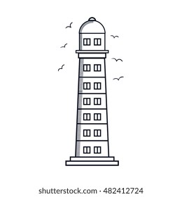 lighthouse tower silhouette