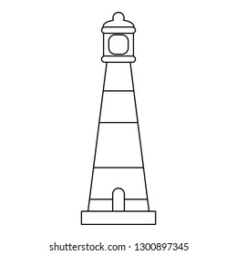 lighthouse tower symbol black and white