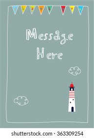 lighthouse tower thank you card