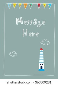 lighthouse tower thank you card