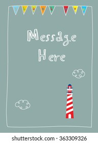lighthouse tower thank you card