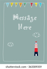 lighthouse tower thank you card