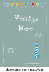 lighthouse tower thank you card