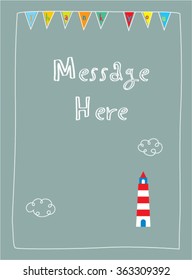lighthouse tower thank you card