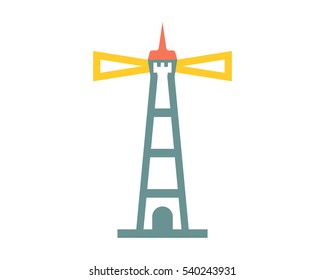 lighthouse tower travel vacation holiday image vector icon logo symbol