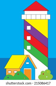 lighthouse as toy illustration 