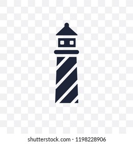 Lighthouse transparent icon. Lighthouse symbol design from Nautical collection. Simple element vector illustration on transparent background.