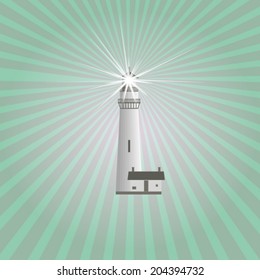 Lighthouse travel and fishing stock vector