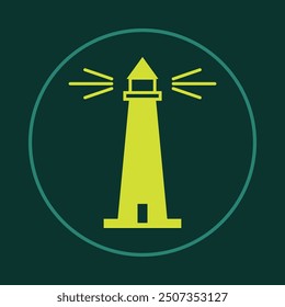 Lighthouse trendy icon sensible abstract vector illustration colorful artwork beautiful design.eps