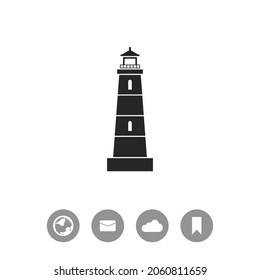 Lighthouse vector black simple icon