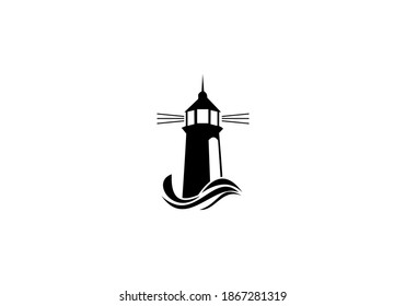 lighthouse vector design logo ilustration