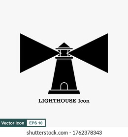 Lighthouse vector flat design. Vector illustration clip art.