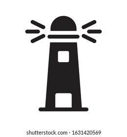 lighthouse vector glyph flat icon 